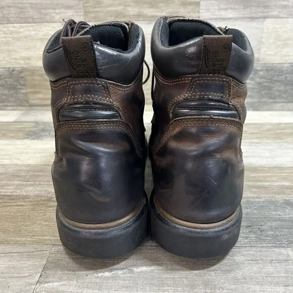 Red Wing Steel Toe Boots Men’s 14 D Brown Leather Dynaforce Waterproof USA