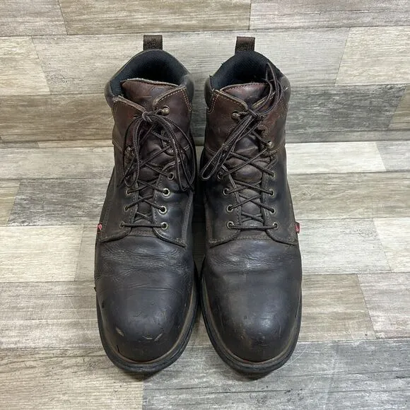Red Wing Steel Toe Boots Men’s 14 D Brown Leather Dynaforce Waterproof USA