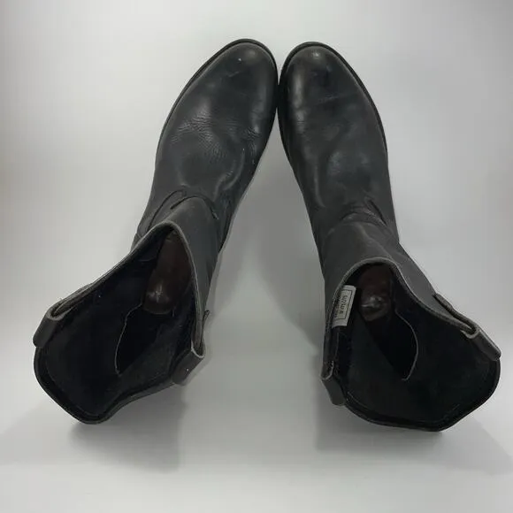 Red Wing Steel Toe Pull On Western Work Boots Mens Size 10.5 D Black Leather