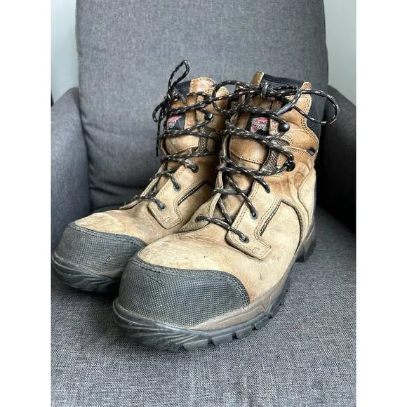 Red Wing Steel Toe Work Boots Waterproof ASTMF2413-11 Lace Up Mens 10.5 D