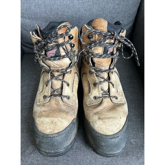 Red Wing Steel Toe Work Boots Waterproof ASTMF2413-11 Lace Up Mens 10.5 D
