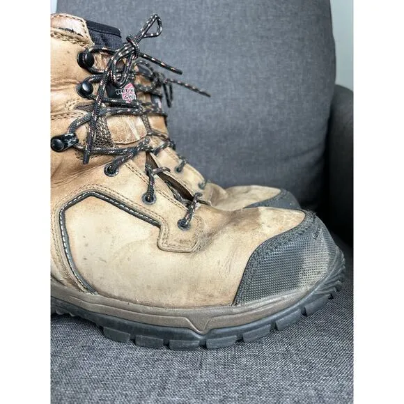 Red Wing Steel Toe Work Boots Waterproof ASTMF2413-11 Lace Up Mens 10.5 D