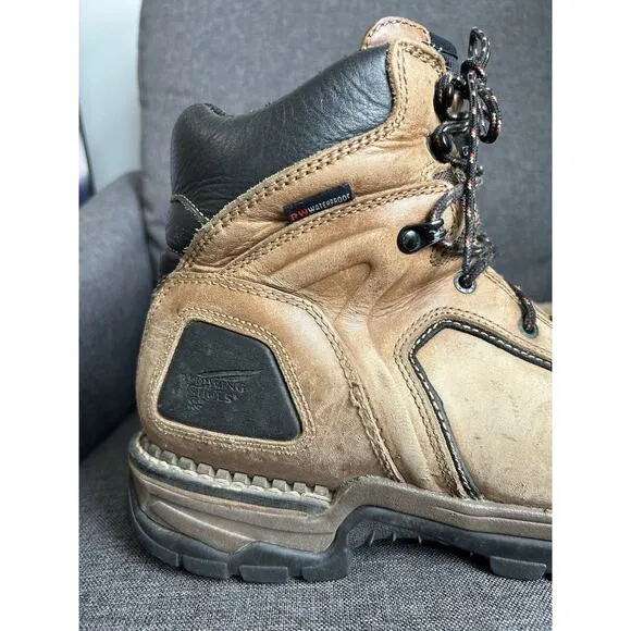 Red Wing Steel Toe Work Boots Waterproof ASTMF2413-11 Lace Up Mens 10.5 D