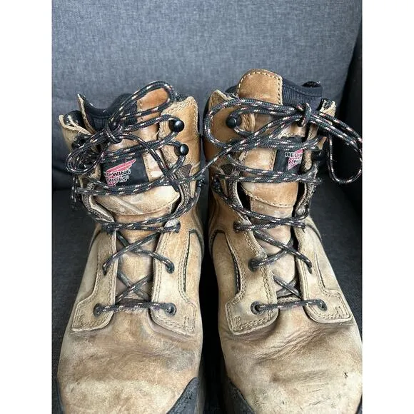 Red Wing Steel Toe Work Boots Waterproof ASTMF2413-11 Lace Up Mens 10.5 D