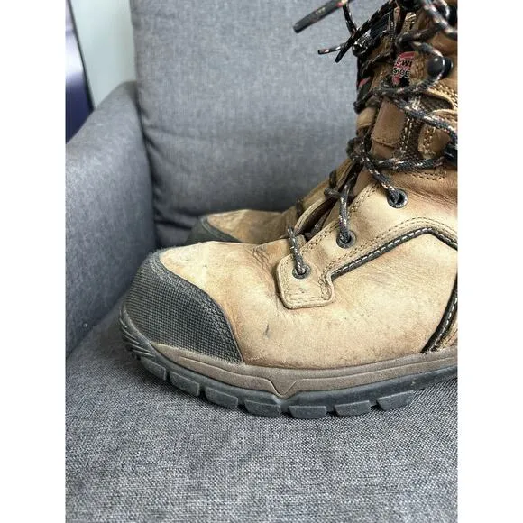 Red Wing Steel Toe Work Boots Waterproof ASTMF2413-11 Lace Up Mens 10.5 D