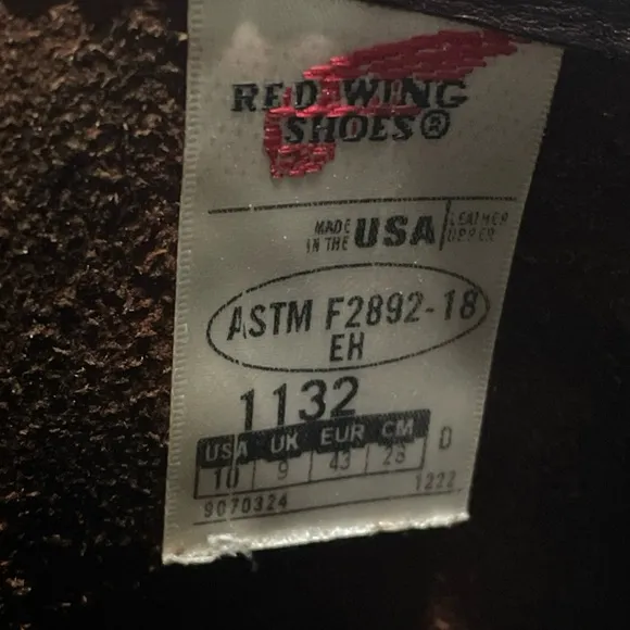 Red Wing Supersole Pecos Soft Toe 1132 Boots Made In The USA Men's Size 10D