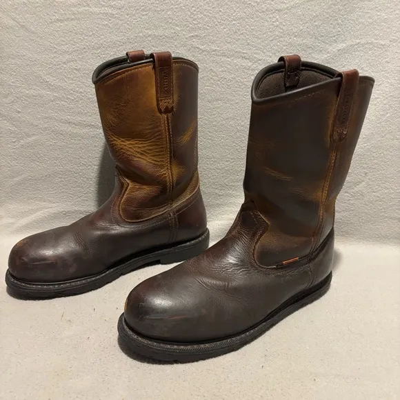 Red Wing WORX Mens 10M Brown Leather Steel Toe Work Boots ASTM F 2413-11