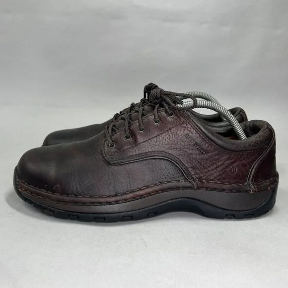 Red Wing Men's Size 9 Brown Leather Steel Toe Lace Up Work Shoes