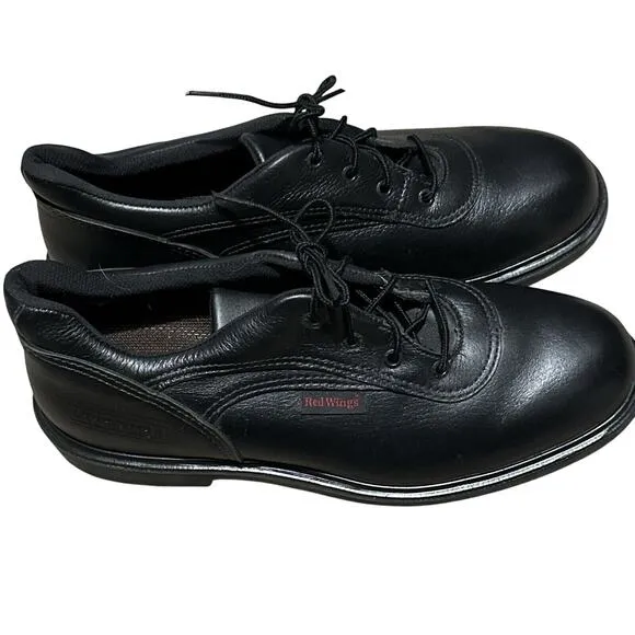 RED WINGS x CRAFTSMAN USA Black Leather Oxford Work Shoes Lace 13D 13