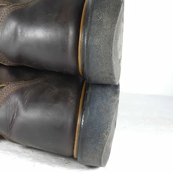 RED WING Men's Dynaforce 8&quot; US12 Brown Leather Waterproof Steel-Toe Work Boots