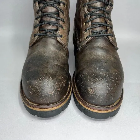 Red Wing Men's Size 8.5 Logger Style Gore-Tex Brown Leather Steel Toe Work Boots