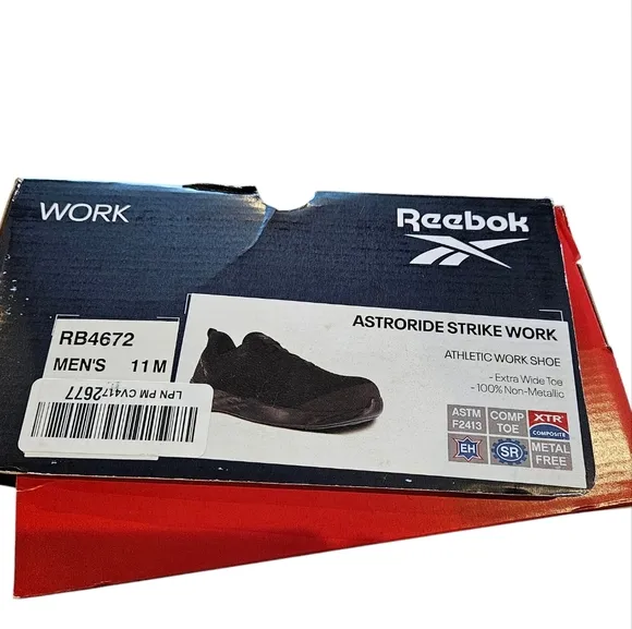Reebok Astroride Strike Work Athletic Mens Shoes Black
