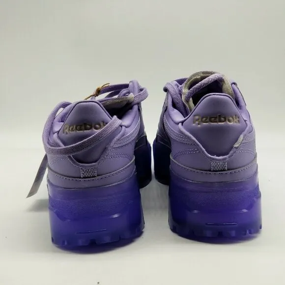 Reebok Cardi B Womens Purple Chunky Platform Sneakers Size 5.5