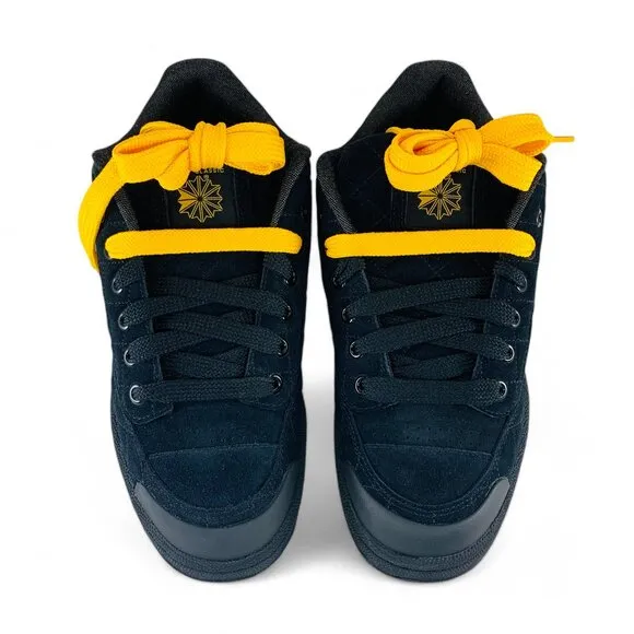 Reebok Club C Bulc Black Team Yellow Men's Shoes Athletic Sneakers 100034265