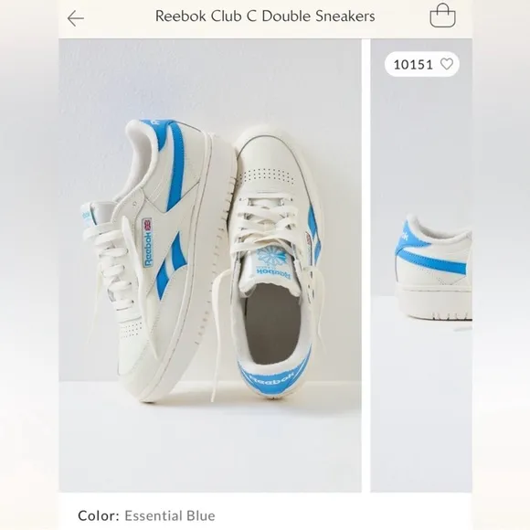 Reebok Club C Double Sneakers in essential blue size US women’s 8