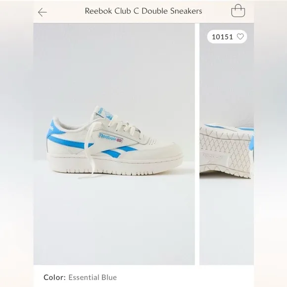 Reebok Club C Double Sneakers in essential blue size US women’s 8