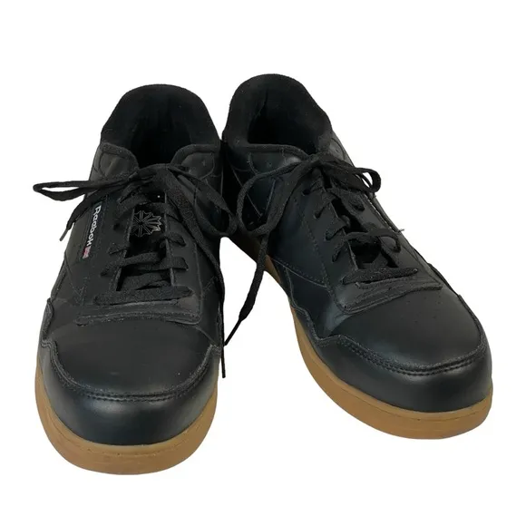 Reebok Club MEMT Men’s Sz 13 Black Leather RB4154 Hard Toe Work Shoe Sneaker