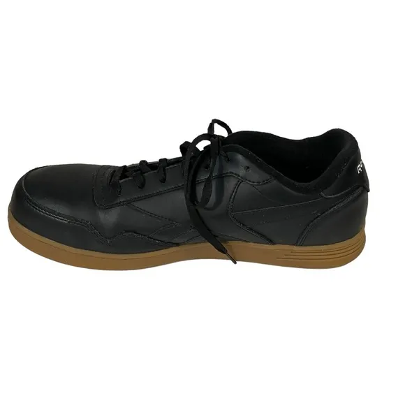 Reebok Club MEMT Men’s Sz 13 Black Leather RB4154 Hard Toe Work Shoe Sneaker