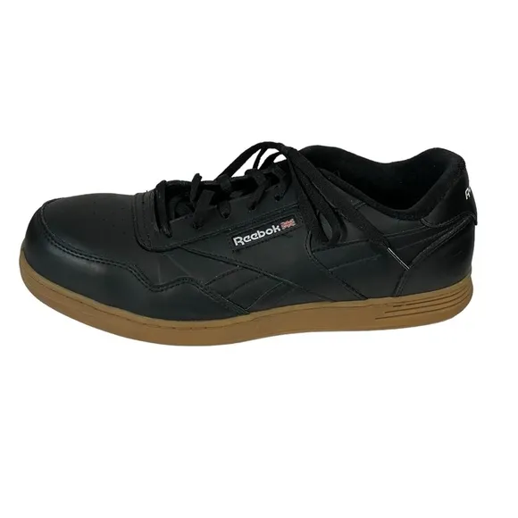 Reebok Club MEMT Men’s Sz 13 Black Leather RB4154 Hard Toe Work Shoe Sneaker