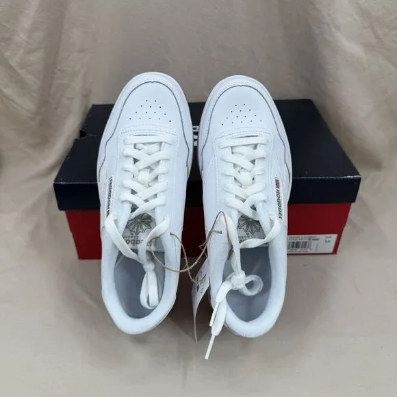 Reebok Club MEMT Shoes Mens 5.5 White Gum Sole Tennis Walking Sneaker IF8119