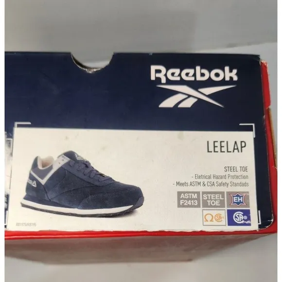 Reebok Leelap Retro Jogger‎ Steel Toe Work Shoes Blue RB1975 Size 7 W