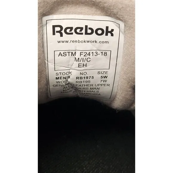 Reebok Leelap Retro Jogger‎ Steel Toe Work Shoes Blue RB1975 Size 7 W