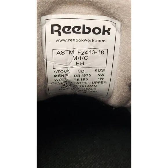 Reebok Leelap Retro Jogger‎ Steel Toe Work Shoes Blue RB1975 Size 7 W