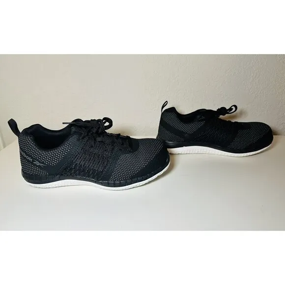 REEBOK Print Work ULTK Black Gray Safety Shoes Unisex Size Women's 10 Men's 8