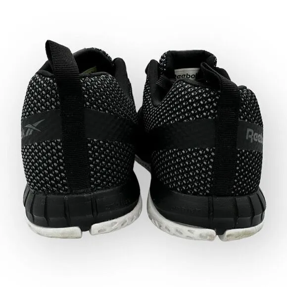Reebok Print Work Utility shoes RB249 Composite Toe black/white womens size 8 EU
