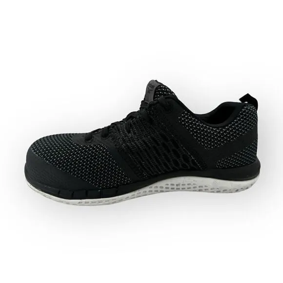 Reebok Print Work Utility shoes RB249 Composite Toe black/white womens size 8 EU