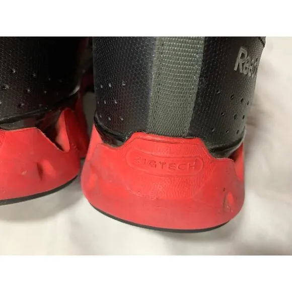 Reebok Work Men 10 1/2 M Zigkick Work RB3000 Athletic Safety Shoe Black-Red 10.5