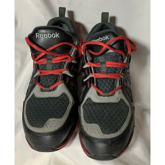 Reebok Work Men 10 1/2 M Zigkick Work RB3000 Athletic Safety Shoe Black-Red 10.5