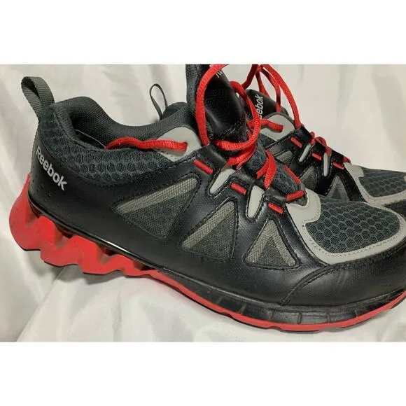 Reebok Work Men 10 1/2 M Zigkick Work RB3000 Athletic Safety Shoe Black-Red 10.5