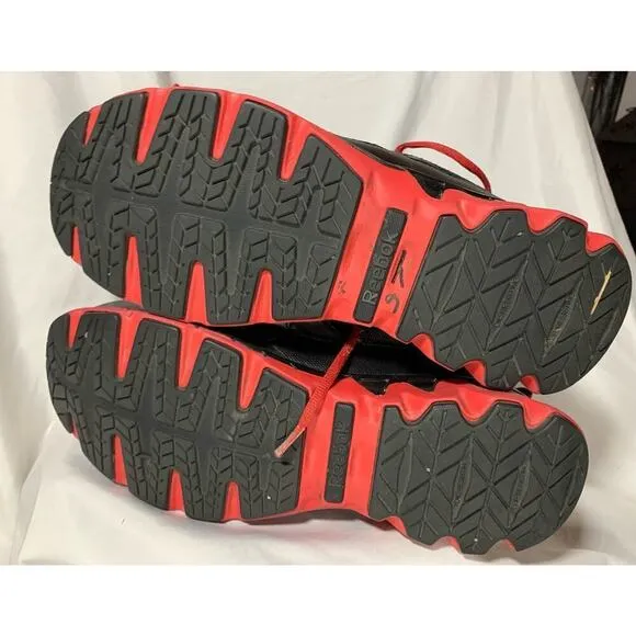 Reebok Work Men 10 1/2 M Zigkick Work RB3000 Athletic Safety Shoe Black-Red 10.5
