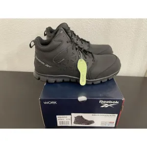Reebok WORK Mens Size 9.5W Slip Resistant Shoes BLACK Sublite Cushion RB4059 9.5