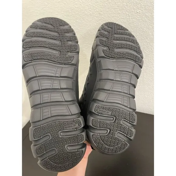 Reebok WORK Mens Size 9.5W Slip Resistant Shoes BLACK Sublite Cushion RB4059 9.5