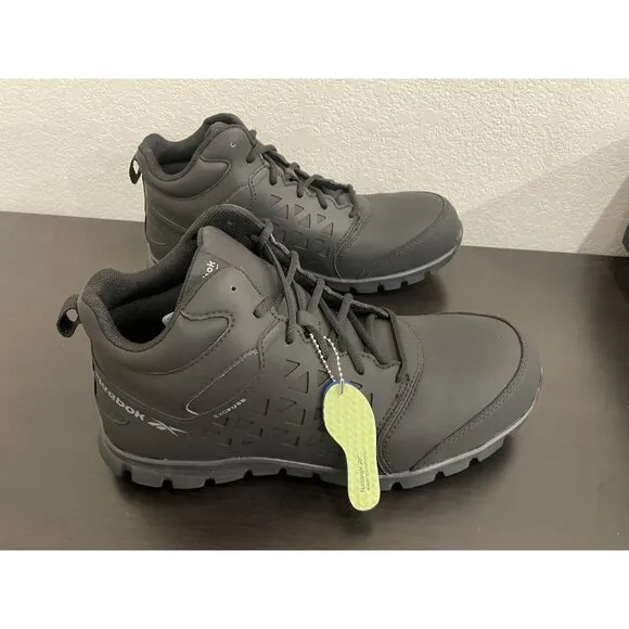 Reebok WORK Mens Size 9.5W Slip Resistant Shoes BLACK Sublite Cushion RB4059 9.5