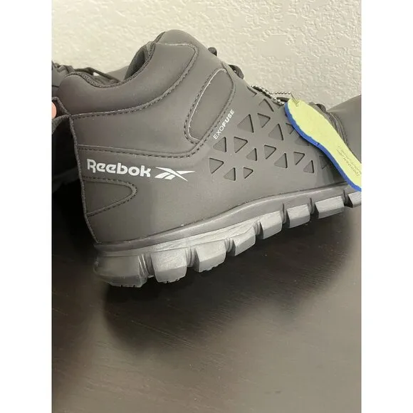 Reebok WORK Mens Size 9.5W Slip Resistant Shoes BLACK Sublite Cushion RB4059 9.5