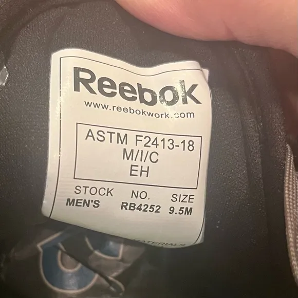 Reebok Work Zprint Steel Toe Athletic Work Shoes Men’s Size 9.5M. EUC like new!