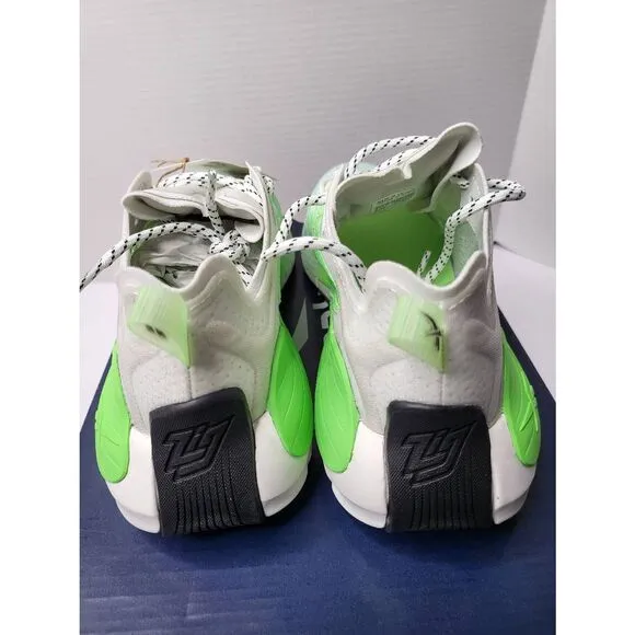 Reebok Zig Kinetica II Sneakers Neon Mint White Gray Women's Sz 8.5 NEW