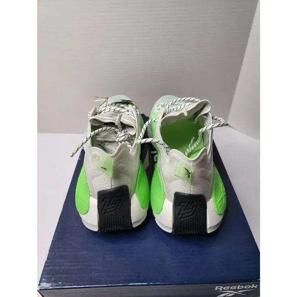 Reebok Zig Kinetica II Sneakers Neon Mint White Gray Women's Sz 8.5 NEW