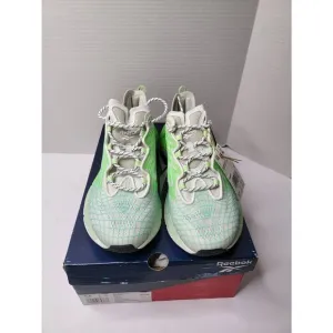 Reebok Zig Kinetica II Sneakers Neon Mint White Gray Women's Sz 8.5 NEW