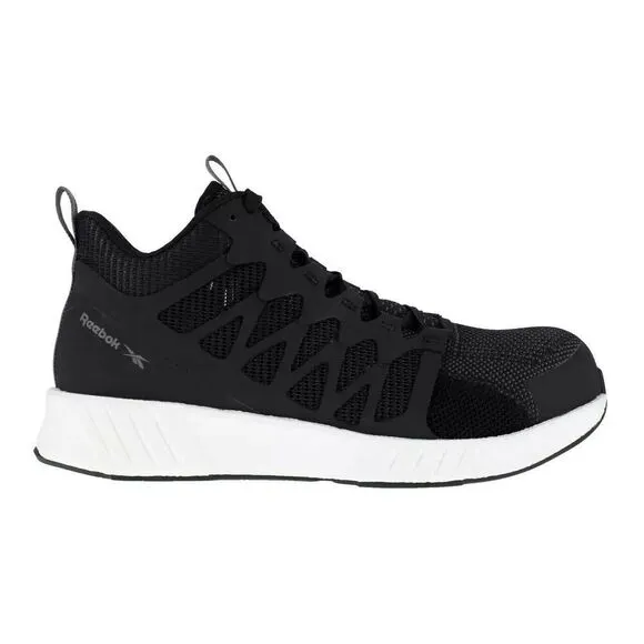 Reebok Work Fusion Flexweave RB4316 Men's 8 Black Comp Toe Athletic Shoes ZPO310