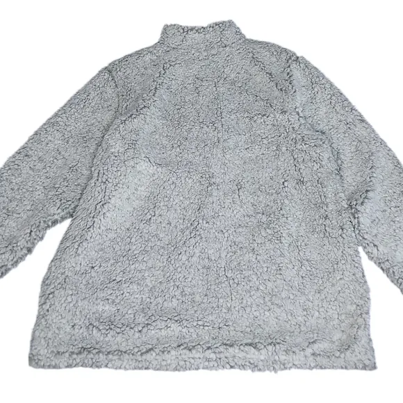 Reversible Sherpa 1/4 zip Gray Size Medium USA Palm