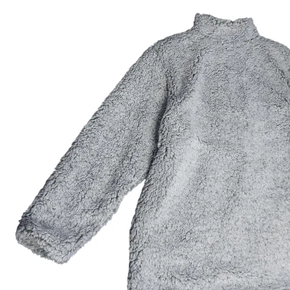 Reversible Sherpa 1/4 zip Gray Size Medium USA Palm