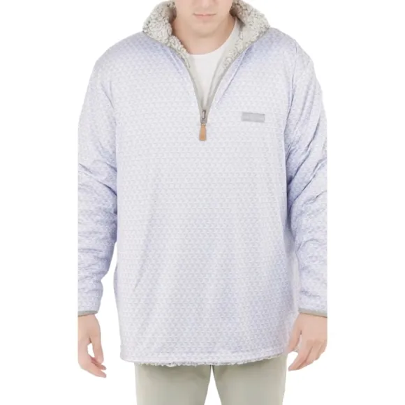 Reversible Sherpa 1/4 zip Gray Size Medium USA Palm