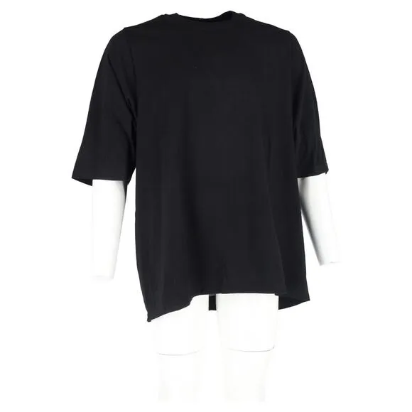 Rick Owens Oversized T-Shirt in Black Cotton