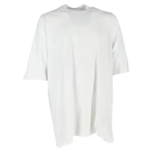 Rick Owens Oversized T-Shirt in White Cotton