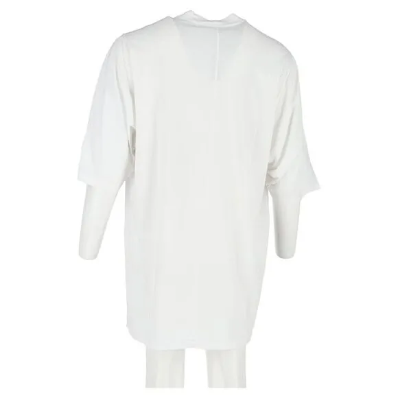 Rick Owens Oversized T-Shirt in White Cotton