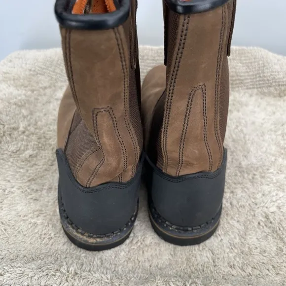 Ridgecut Toughwear Men's Size 9M Wellington Brown Leather Steel Toe Boots
